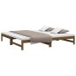 vidaXL Tagesbett Ausziehbar Honigbraun 2x(80x200) cm Massivholz Kiefer vidaXL Tagesbett Ausziehbar Honigbraun 2x(80x200) cm Massivholz Kiefer