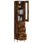 vidaXL Highboard Räuchereiche 34,5x34x180 cm Holzwerkstoff vidaXL Highboard Räuchereiche 34,5x34x180 cm Holzwerkstoff