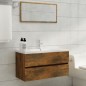 vidaXL Waschbeckenschrank Räuchereiche 90x38,5x45 cm Holzwerkstoff vidaXL Waschbeckenschrank Räuchereiche 90x38,5x45 cm Holzwerkstoff