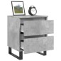vidaXL Nachttisch Betongrau 40x35x50 cm Holzwerkstoff vidaXL Nachttisch Betongrau 40x35x50 cm Holzwerkstoff