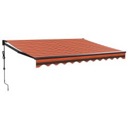 vidaXL Gelenkarmmarkise Orange und Braun 3,5x2,5 m Stoff und Aluminium