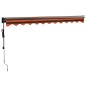 vidaXL Gelenkarmmarkise Orange und Braun 3,5x2,5 m Stoff und Aluminium vidaXL Gelenkarmmarkise Orange und Braun 3,5x2,5 m Stoff und Aluminium