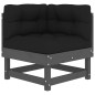 vidaXL 8-tlg. Garten-Lounge-Set mit Kissen Grau Massivholz vidaXL 8-tlg. Garten-Lounge-Set mit Kissen Grau Massivholz