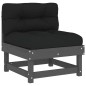 vidaXL 8-tlg. Garten-Lounge-Set mit Kissen Grau Massivholz vidaXL 8-tlg. Garten-Lounge-Set mit Kissen Grau Massivholz