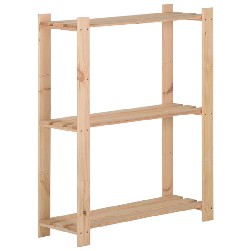 vidaXL Lagerregal mit 3 Böden 60x28,5x90 cm Massivholz Kiefer vidaXL Lagerregal mit 3 Böden 60x28,5x90 cm Massivholz Kiefer