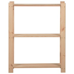 vidaXL Lagerregal mit 3 Böden 60x28,5x90 cm Massivholz Kiefer