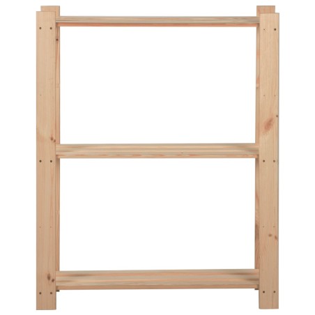 vidaXL Lagerregal mit 3 Böden 60x28,5x90 cm Massivholz Kiefer