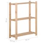 vidaXL Lagerregal mit 3 Böden 60x28,5x90 cm Massivholz Kiefer vidaXL Lagerregal mit 3 Böden 60x28,5x90 cm Massivholz Kiefer
