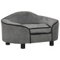vidaXL Hundesofa Grau 67x47x36 cm Plüsch vidaXL Hundesofa Grau 67x47x36 cm Plüsch