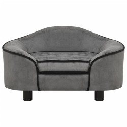 vidaXL Hundesofa Grau 67x47x36 cm Plüsch