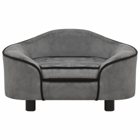 vidaXL Hundesofa Grau 67x47x36 cm Plüsch