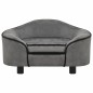 vidaXL Hundesofa Grau 67x47x36 cm Plüsch vidaXL Hundesofa Grau 67x47x36 cm Plüsch