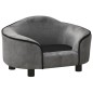 vidaXL Hundesofa Grau 67x47x36 cm Plüsch vidaXL Hundesofa Grau 67x47x36 cm Plüsch