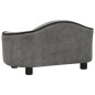 vidaXL Hundesofa Grau 67x47x36 cm Plüsch vidaXL Hundesofa Grau 67x47x36 cm Plüsch