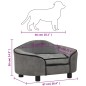 vidaXL Hundesofa Grau 67x47x36 cm Plüsch vidaXL Hundesofa Grau 67x47x36 cm Plüsch