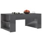 vidaXL Couchtisch Hochglanz-Grau 100x60x42 cm Holzwerkstoff vidaXL Couchtisch Hochglanz-Grau 100x60x42 cm Holzwerkstoff