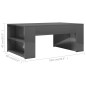 vidaXL Couchtisch Hochglanz-Grau 100x60x42 cm Holzwerkstoff vidaXL Couchtisch Hochglanz-Grau 100x60x42 cm Holzwerkstoff