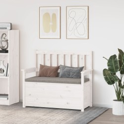 vidaXL Sitzbank Weiß 112,5x51,5x96,5 cm Massivholz Kiefer