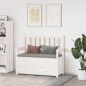 vidaXL Sitzbank Weiß 112,5x51,5x96,5 cm Massivholz Kiefer vidaXL Sitzbank Weiß 112,5x51,5x96,5 cm Massivholz Kiefer