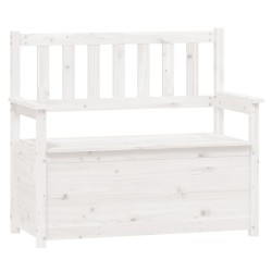 vidaXL Sitzbank Weiß 112,5x51,5x96,5 cm Massivholz Kiefer