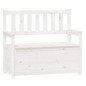 vidaXL Sitzbank Weiß 112,5x51,5x96,5 cm Massivholz Kiefer vidaXL Sitzbank Weiß 112,5x51,5x96,5 cm Massivholz Kiefer