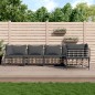 vidaXL 5-tlg. Garten-Lounge-Set mit Kissen Anthrazit Poly Rattan vidaXL 5-tlg. Garten-Lounge-Set mit Kissen Anthrazit Poly Rattan