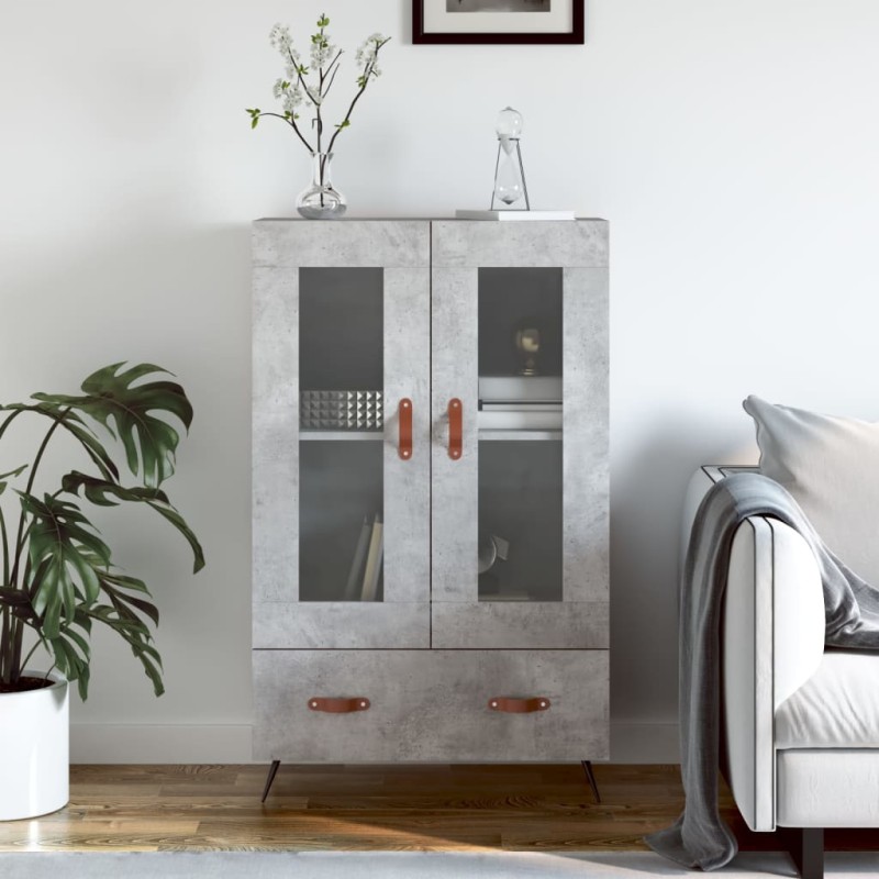 vidaXL Highboard Betongrau 69,5x31x115 cm Holzwerkstoff vidaXL Highboard Betongrau 69,5x31x115 cm Holzwerkstoff