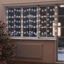 vidaXL LED Sternenvorhang Lichterkette 500 LED Kaltweiß 8 Funktionen