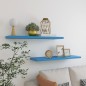 vidaXL Schweberegale 2 Stk. Blau 90x23,5x3,8 cm MDF vidaXL Schweberegale 2 Stk. Blau 90x23,5x3,8 cm MDF