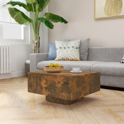 vidaXL Couchtisch Räuchereiche 60x60x31,5 cm Holzwerkstoff