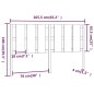 vidaXL Bett-Kopfteil Grau 165,5x4x100 cm Massivholz Kiefer