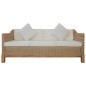 2-tlg. Sofagarnitur mit Auflagen Natur Rattan 2-tlg. Sofagarnitur mit Auflagen Natur Rattan
