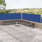 vidaXL Seitenmarkise Ausziehbar Blau 117x1000 cm vidaXL Seitenmarkise Ausziehbar Blau 117x1000 cm