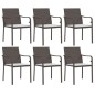 vidaXL 7-tlg. Garten-Essgruppe mit Kissen Poly Rattan und Stahl vidaXL 7-tlg. Garten-Essgruppe mit Kissen Poly Rattan und Stahl