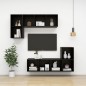 vidaXL TV-Wandschrank Schwarz 37x37x142,5 cm Holzwerkstoff vidaXL TV-Wandschrank Schwarz 37x37x142,5 cm Holzwerkstoff
