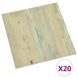 vidaXL PVC-Fliesen Selbstklebend 20 Stk. 1,86 m² Hellbraun