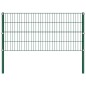 Zaunfeld mit Pfosten Eisen 15,3 x 0,8 m Grün Zaunfeld mit Pfosten Eisen 15,3 x 0,8 m Grün