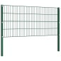 Zaunfeld mit Pfosten Eisen 15,3 x 0,8 m Grün Zaunfeld mit Pfosten Eisen 15,3 x 0,8 m Grün