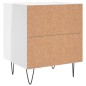 vidaXL Nachttisch Hochglanz-Weiß 40x35x47,5 cm Holzwerkstoff vidaXL Nachttisch Hochglanz-Weiß 40x35x47,5 cm Holzwerkstoff