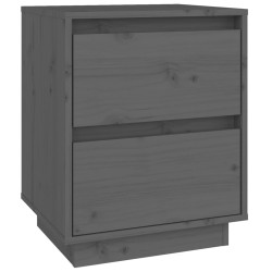 vidaXL Nachttisch Grau 40x35x50 cm Massivholz Kiefer