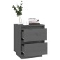 vidaXL Nachttisch Grau 40x35x50 cm Massivholz Kiefer vidaXL Nachttisch Grau 40x35x50 cm Massivholz Kiefer