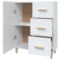 vidaXL Sideboard Hochglanz-Weiß 69,5x34x90 cm Holzwerkstoff vidaXL Sideboard Hochglanz-Weiß 69,5x34x90 cm Holzwerkstoff