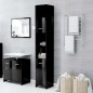 vidaXL Badezimmerschrank Hochglanz-Schwarz 30x30x183,5cm Holzwerkstoff vidaXL Badezimmerschrank Hochglanz-Schwarz 30x30x183,5cm Holzwerkstoff