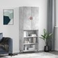 Highboard Betongrau 69,5x34x180 cm Holzwerkstoff Highboard Betongrau 69,5x34x180 cm Holzwerkstoff