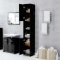 vidaXL Badezimmerschrank Hochglanz-Schwarz 30x30x183,5cm Holzwerkstoff vidaXL Badezimmerschrank Hochglanz-Schwarz 30x30x183,5cm Holzwerkstoff