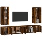 vidaXL 6-tlg. TV-Schrank-Set Räuchereiche Holzwerkstoff vidaXL 6-tlg. TV-Schrank-Set Räuchereiche Holzwerkstoff