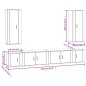 vidaXL 6-tlg. TV-Schrank-Set Räuchereiche Holzwerkstoff vidaXL 6-tlg. TV-Schrank-Set Räuchereiche Holzwerkstoff