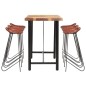 7-tlg. Bar-Set Altholz Massiv und Echtleder 7-tlg. Bar-Set Altholz Massiv und Echtleder