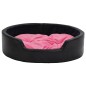vidaXL Hundebett Schwarz-Pink 79x70x19 cm Plüsch und Kunstleder vidaXL Hundebett Schwarz-Pink 79x70x19 cm Plüsch und Kunstleder
