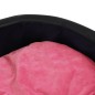 vidaXL Hundebett Schwarz-Pink 79x70x19 cm Plüsch und Kunstleder vidaXL Hundebett Schwarz-Pink 79x70x19 cm Plüsch und Kunstleder